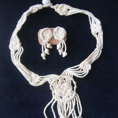 Collar Macrame Crudo – Marianerías by Marian